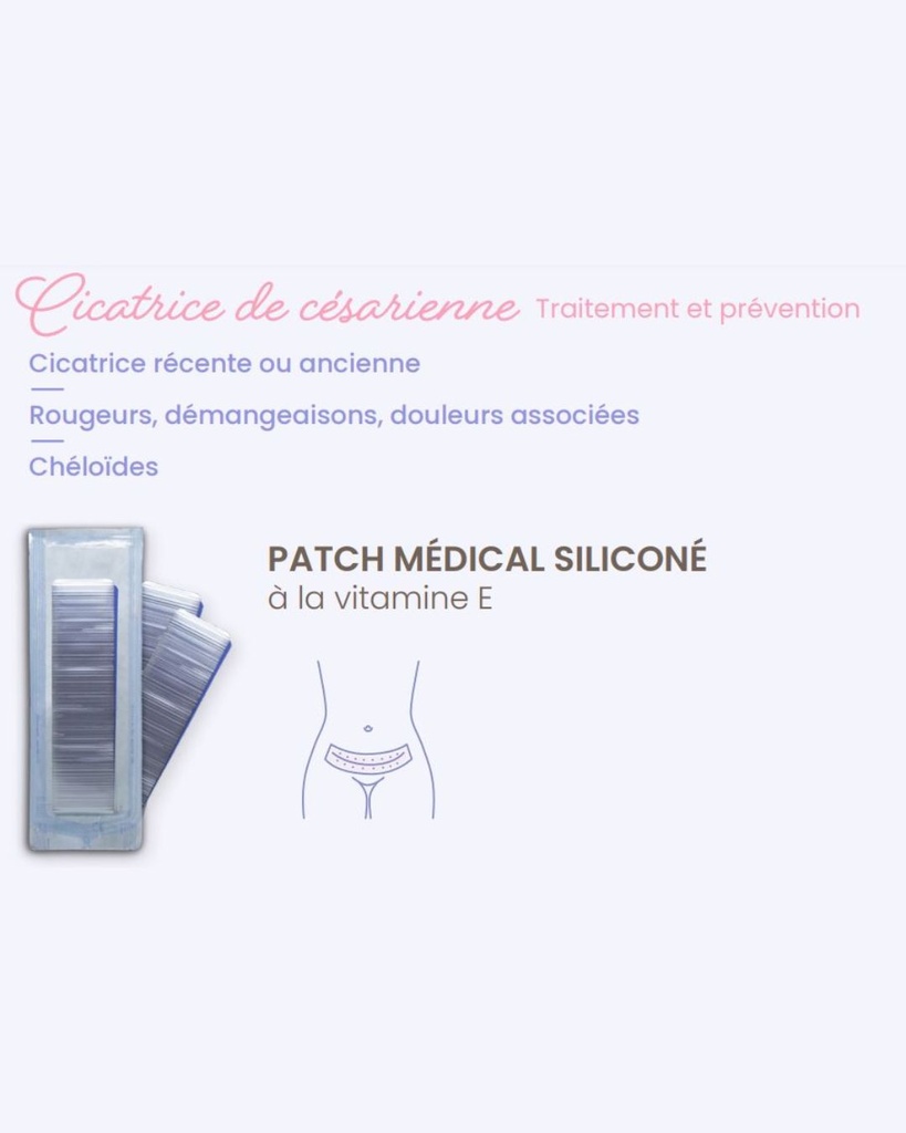 Patch siliconé médical pour césarienne 