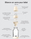 Biberon verre silicone 120ml